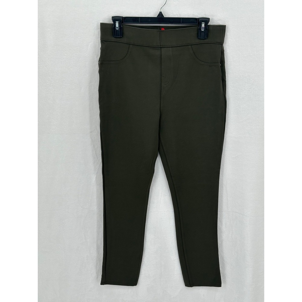 Spanx Pants Womens Large Olive Green The Perfect Ponte Pull On Slimming Stretch